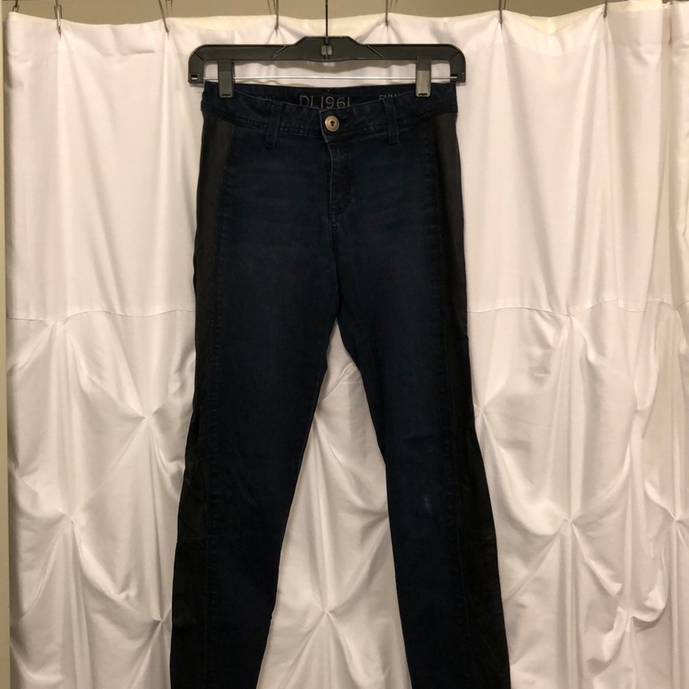 DL 1961 jeans with leather!